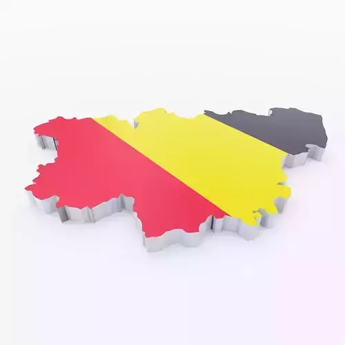 Belgium map 3d model 