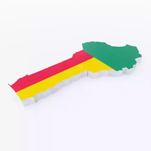 Benin map 3d model 