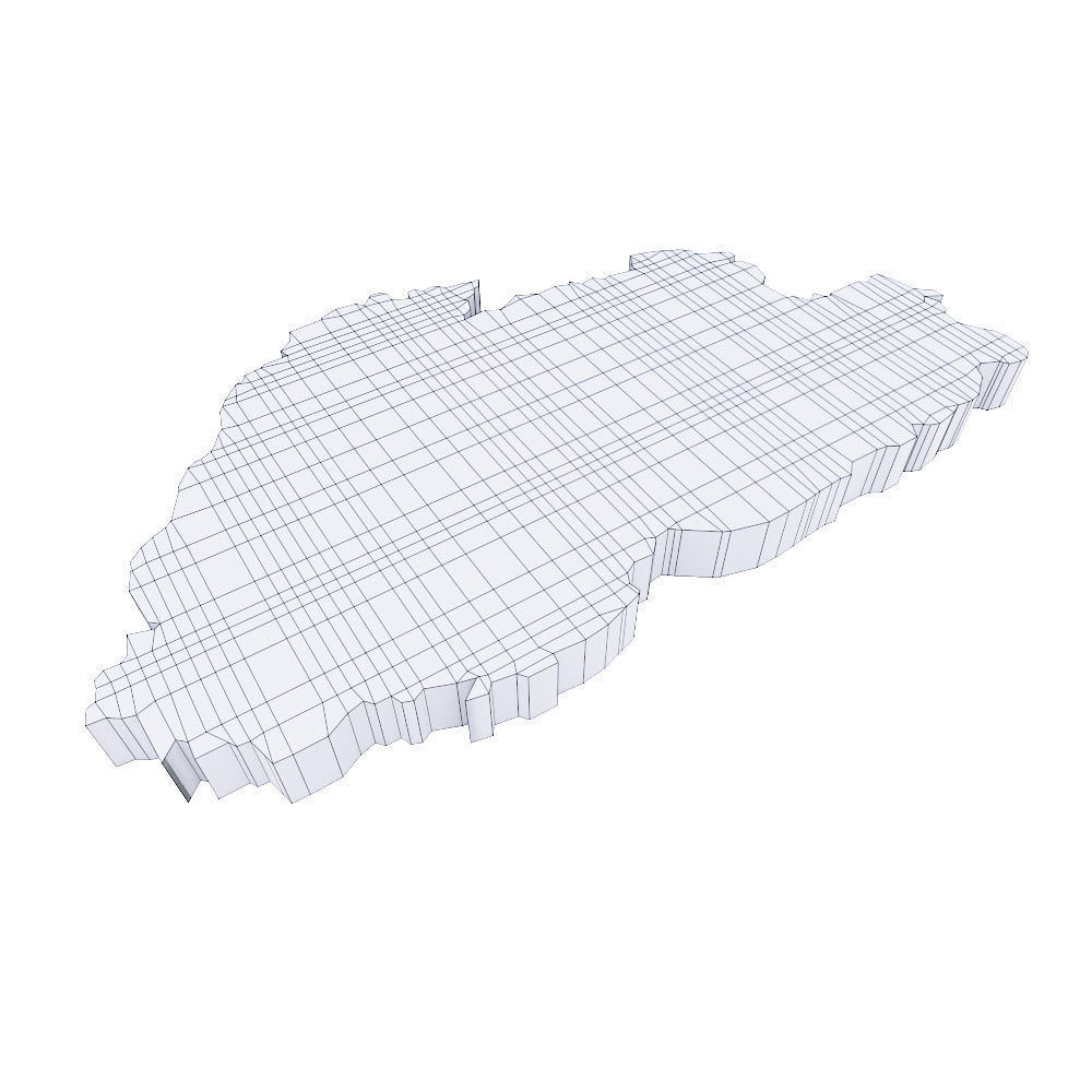 Bhutan map 3d model  Low-poly 3D model_4