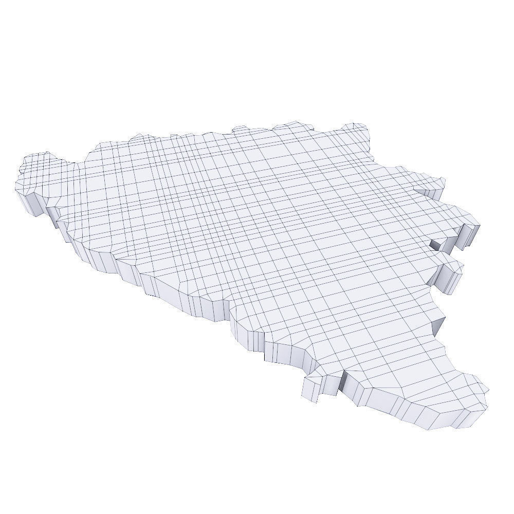 Bosnia and Herzegovina map 3d model Low-poly 3D model_4