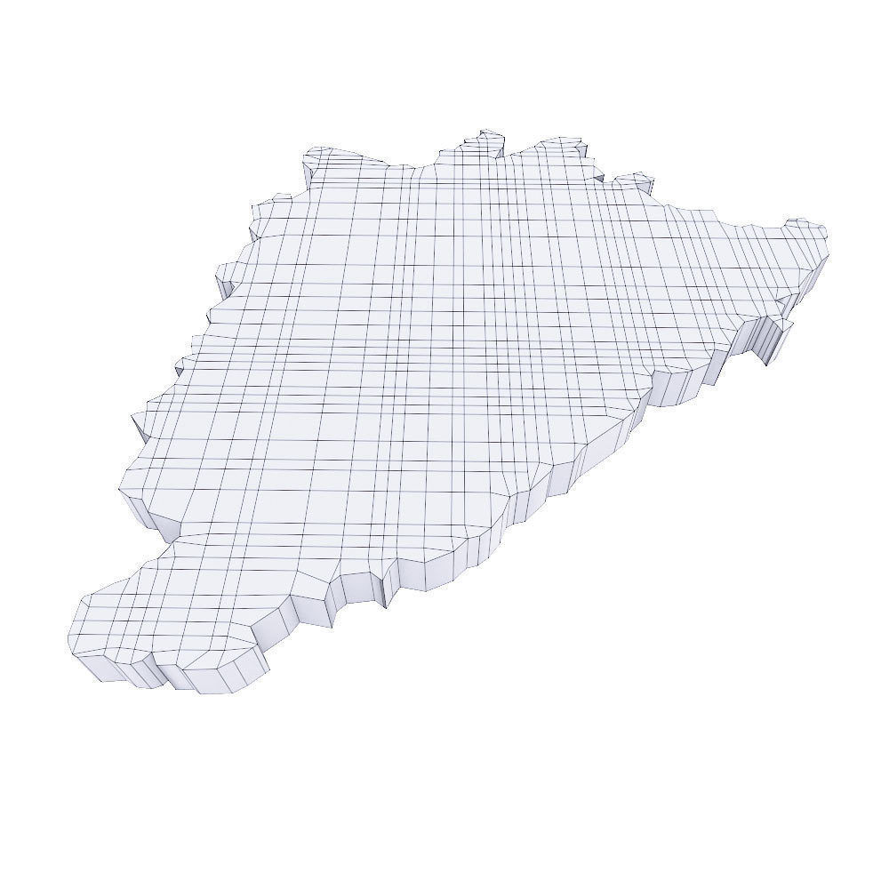 Bosnia and Herzegovina map 3d model Low-poly 3D model_3