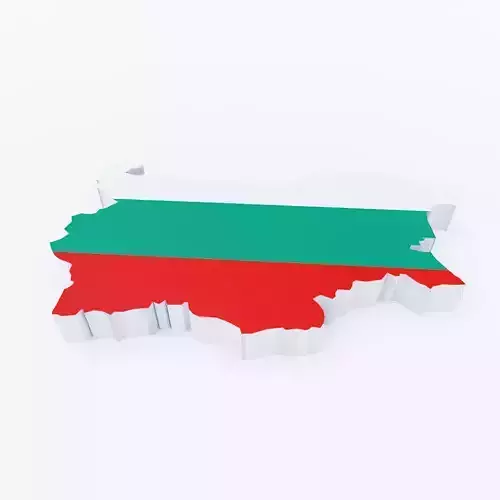 Bulgaria map 3d model 
