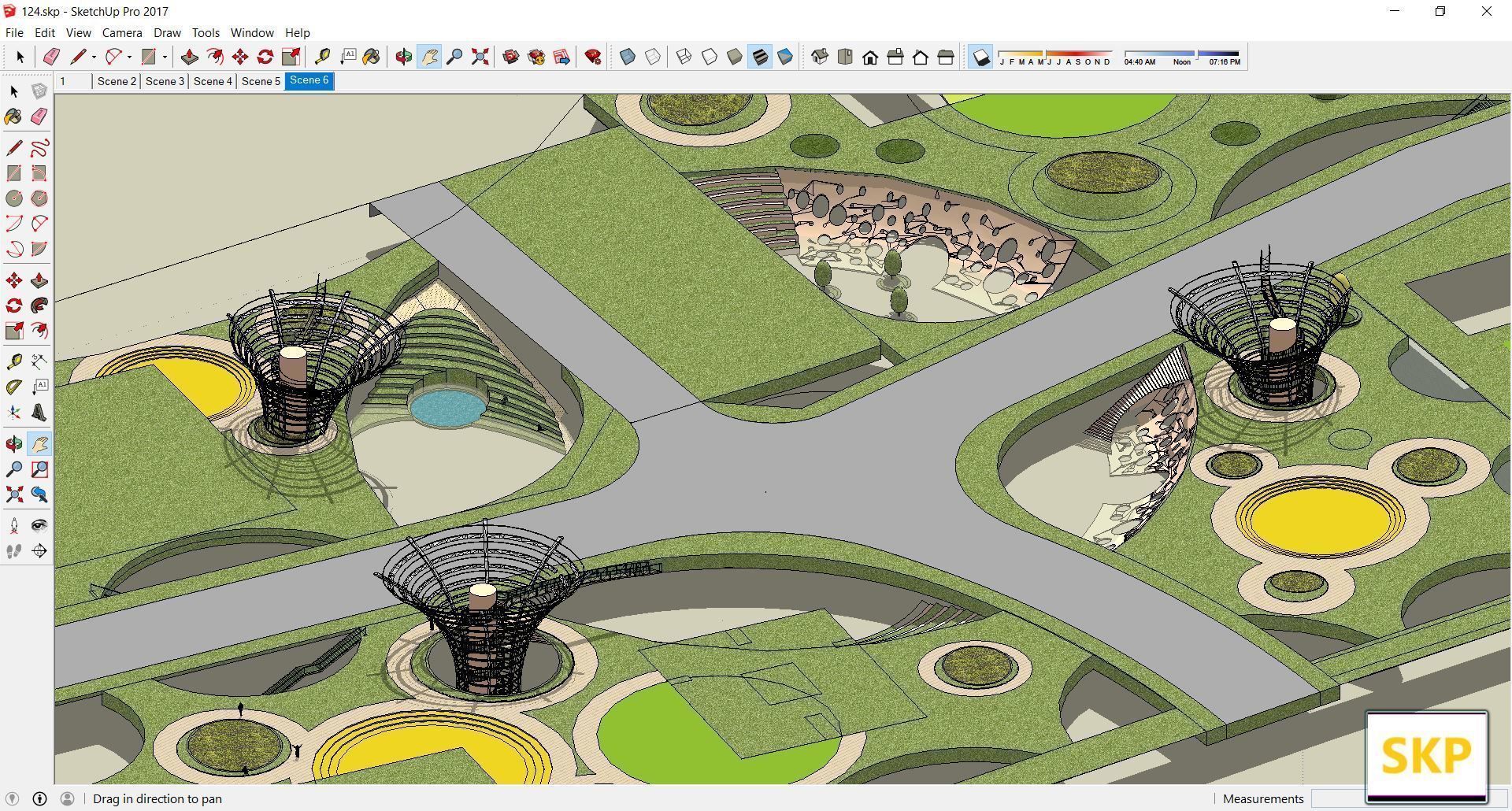 Sketchup Landscape Park 124 3D model_5