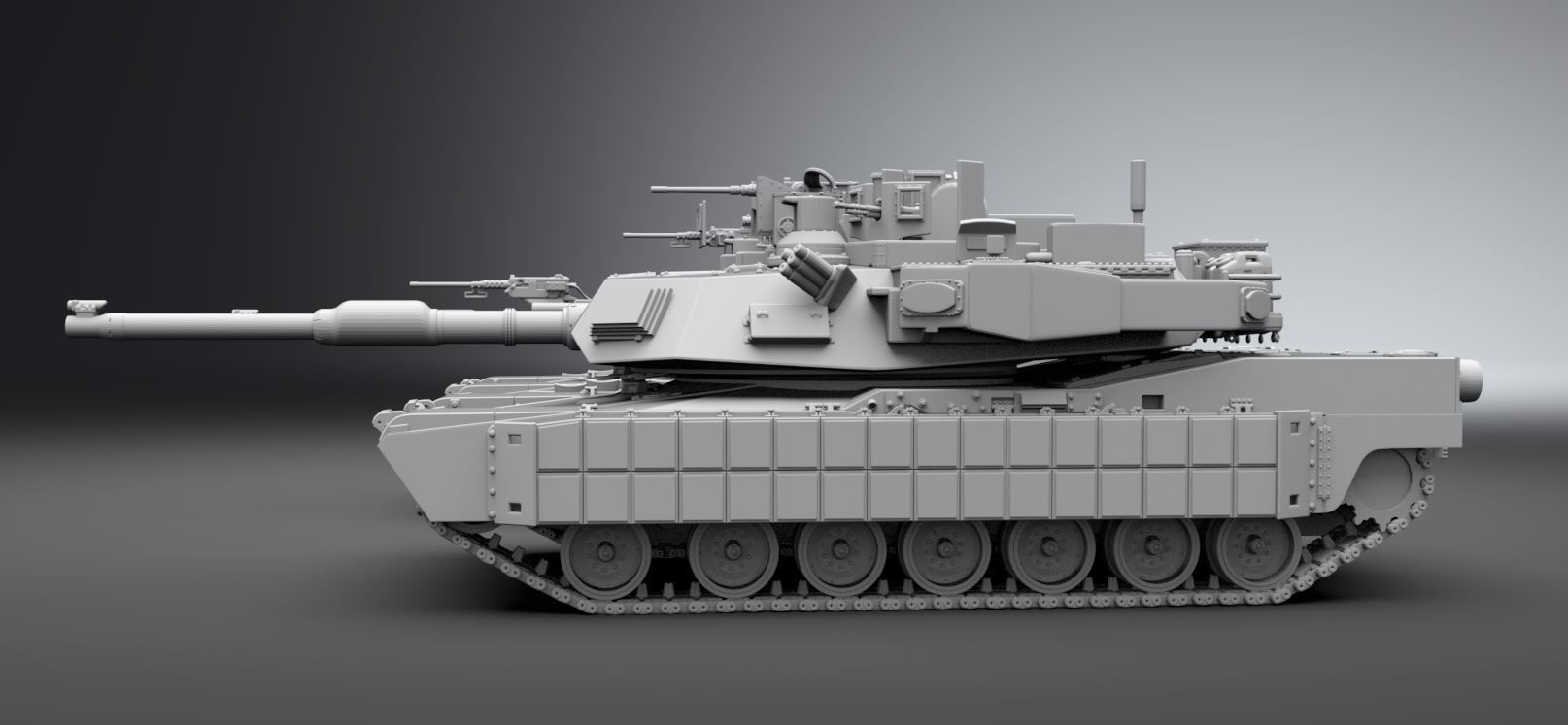 Abrams Tusk and Trophy Scale model 3D print model_1