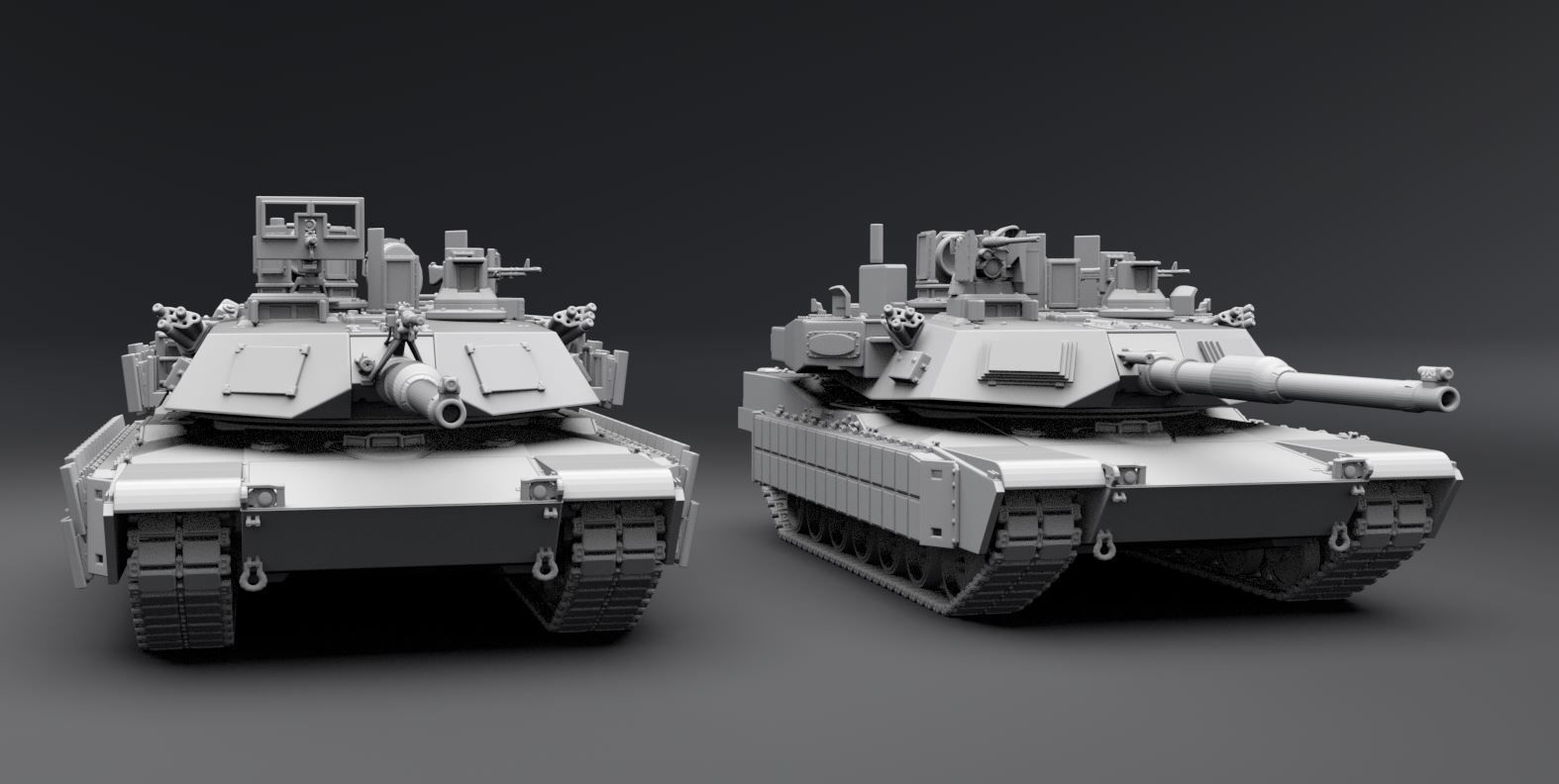 Abrams Tusk and Trophy Scale model 3D print model_4