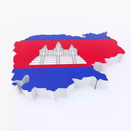 Cambodia map 3d model
