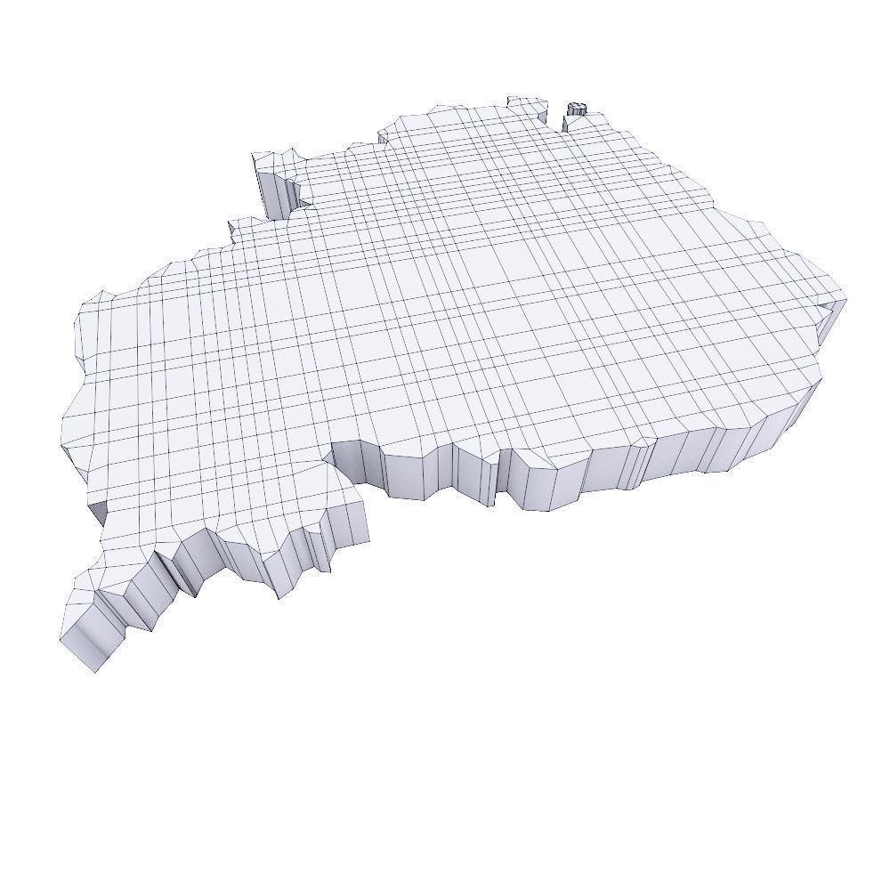 Cambodia map 3d model Low-poly 3D model_3