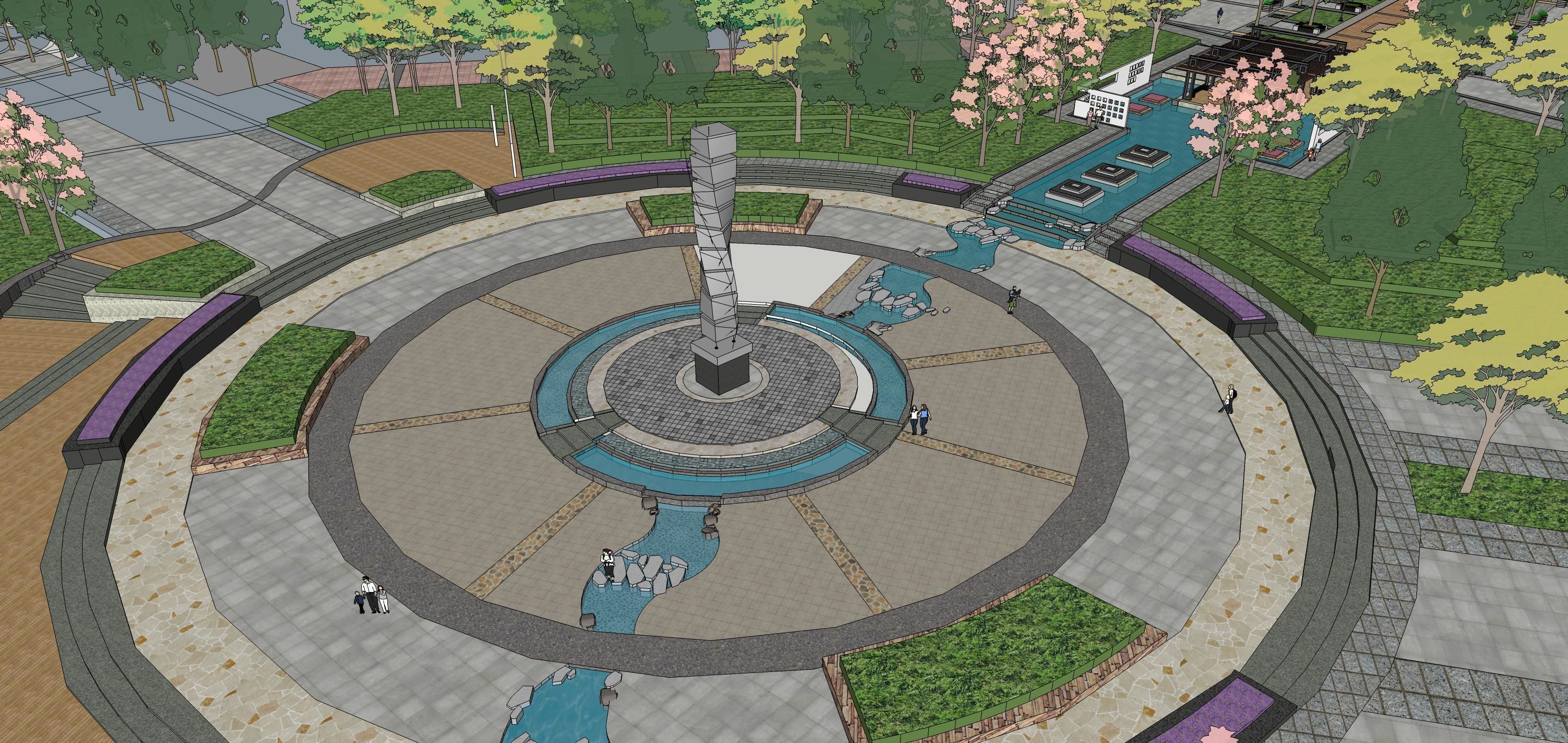 Sketchup Landscape Park 180 3D model_13
