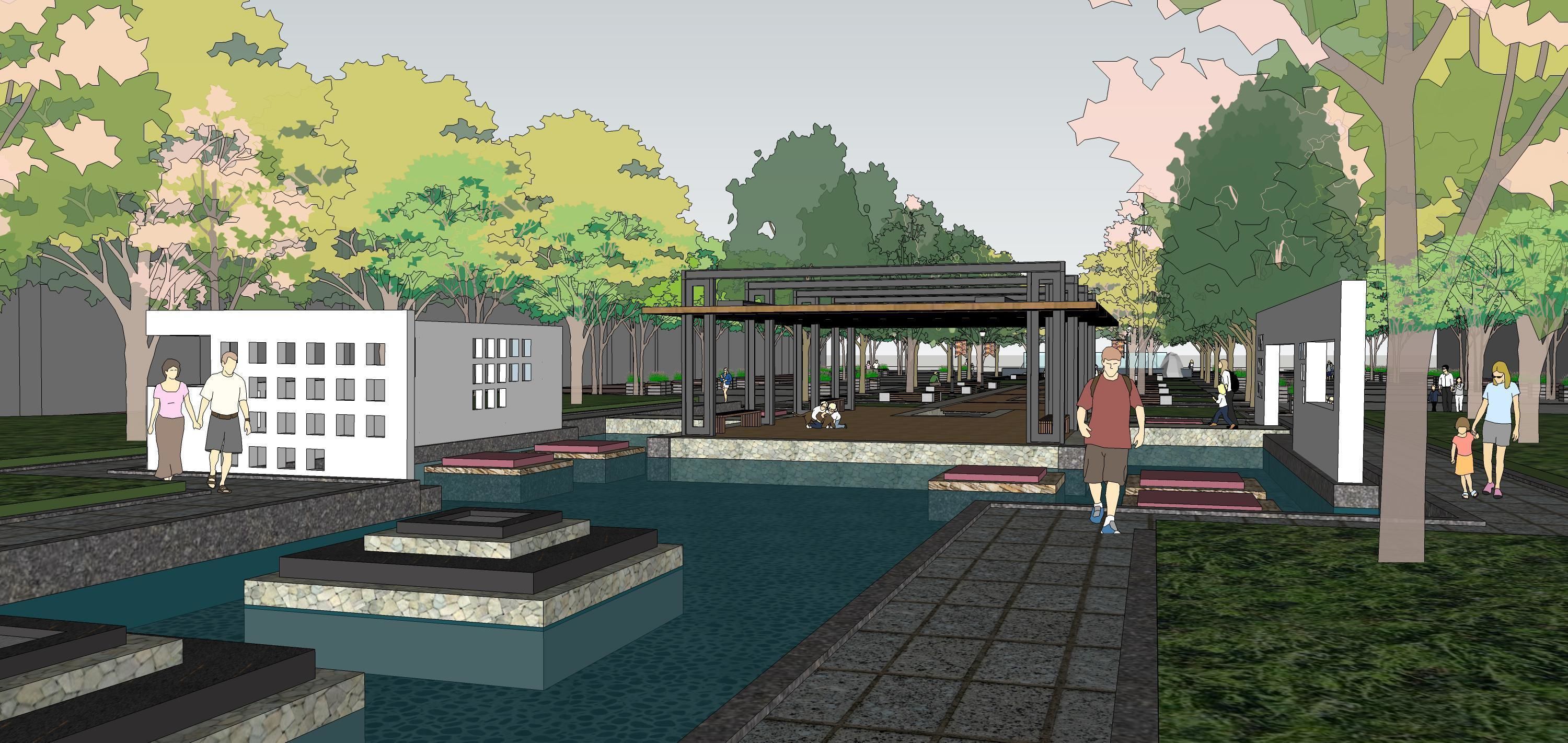 Sketchup Landscape Park 180 3D model_9