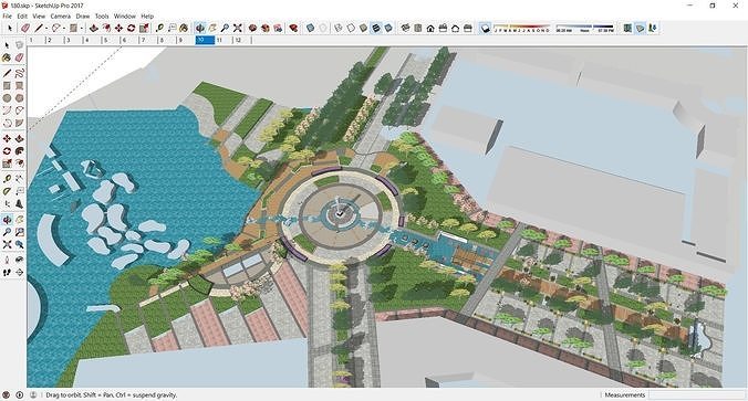Sketchup Landscape Park 180 3D model 2