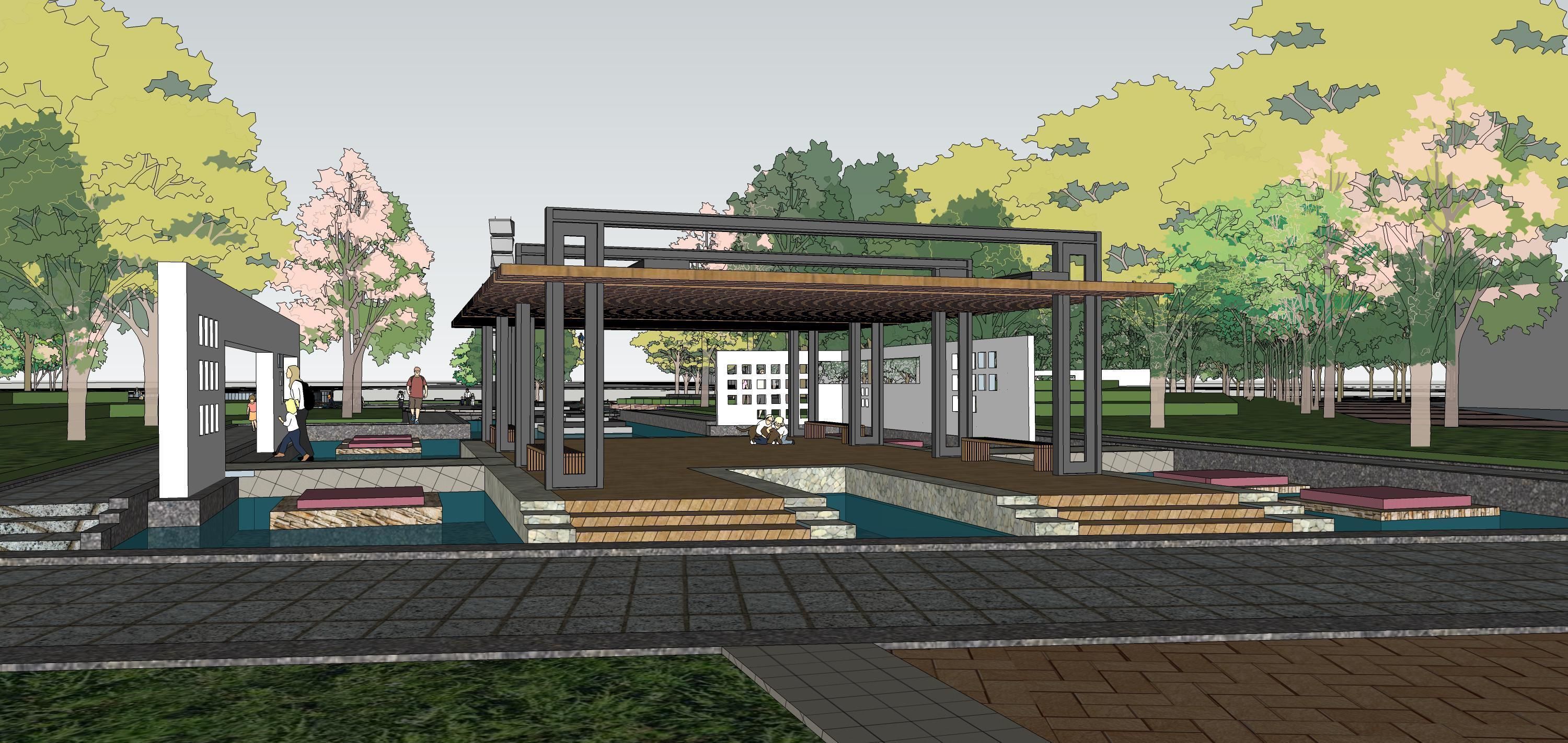 Sketchup Landscape Park 180 3D model_7