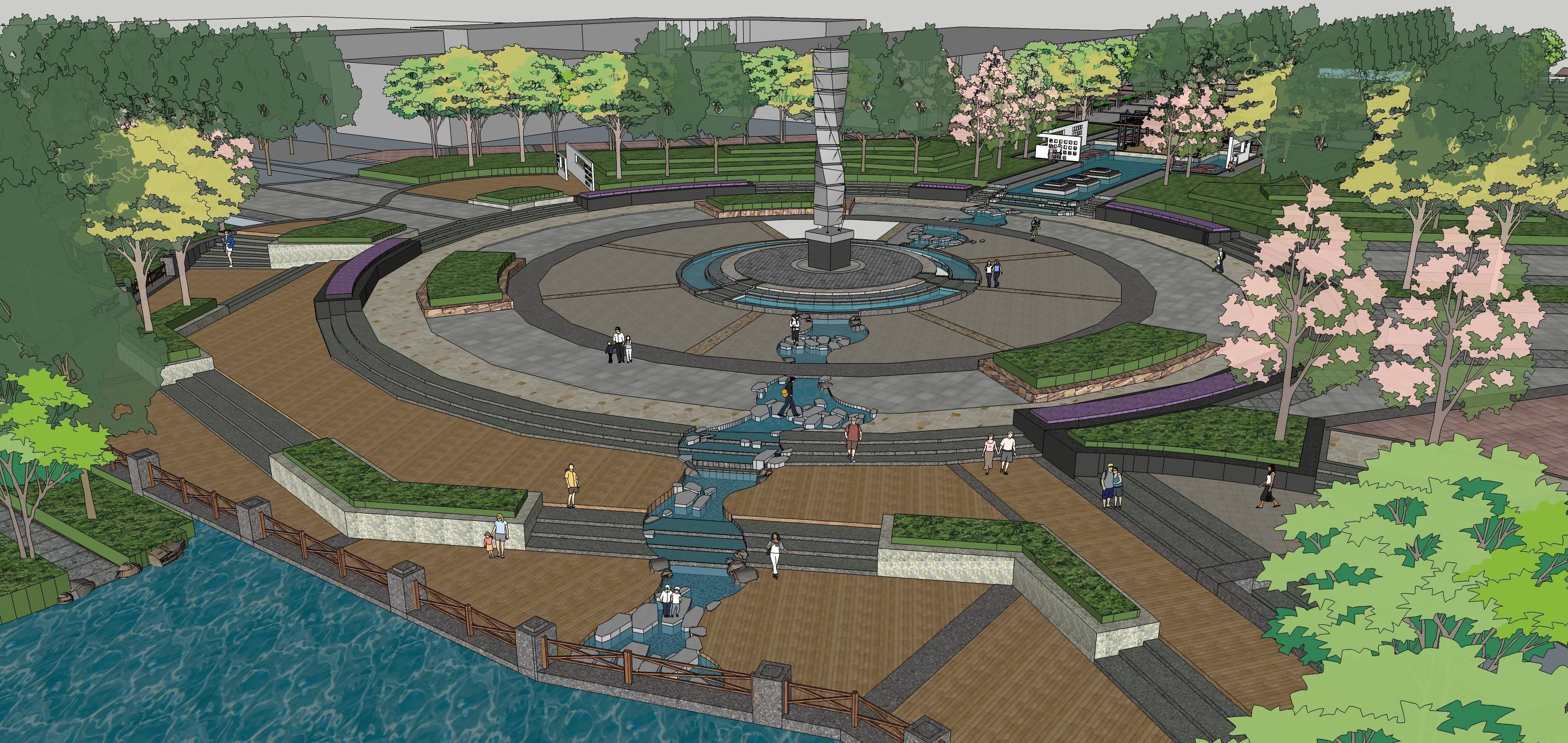 Sketchup Landscape Park 180 3D model_14