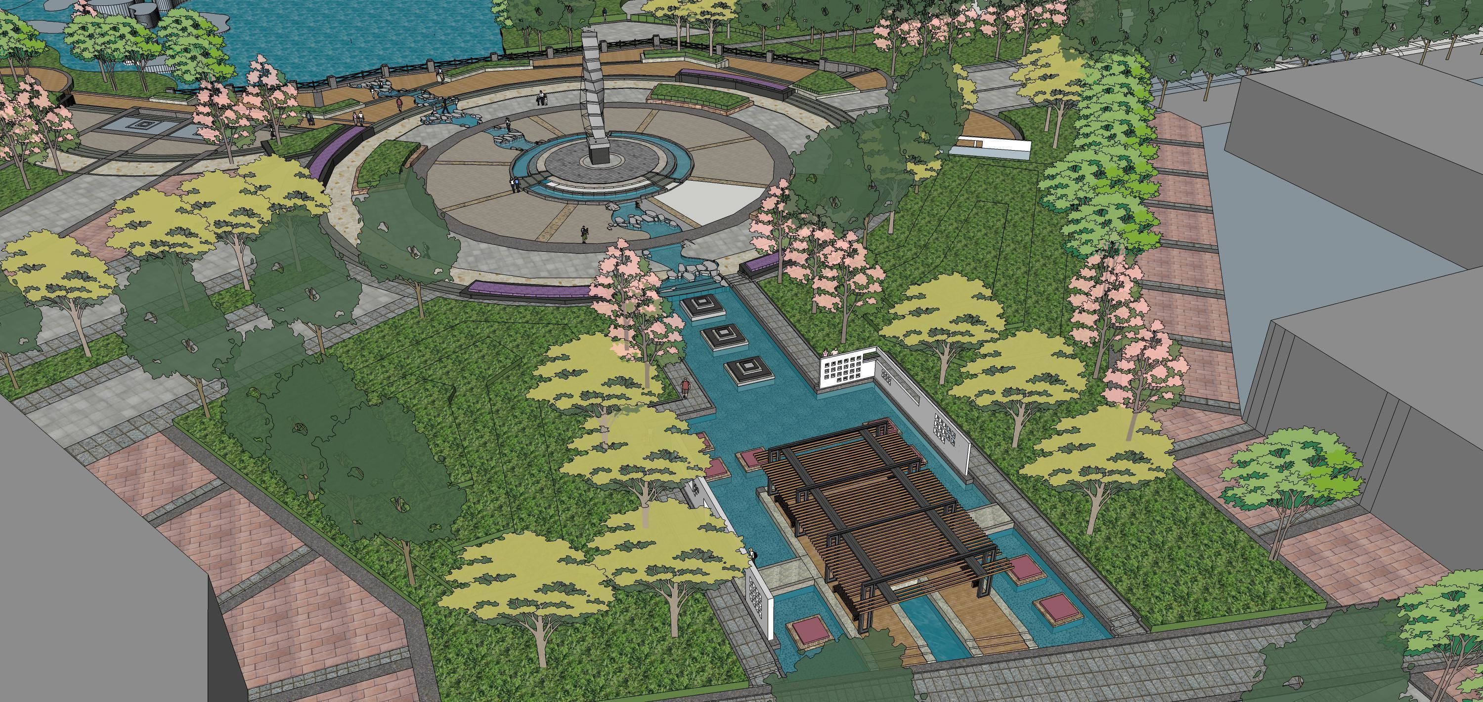 Sketchup Landscape Park 180 3D model_6