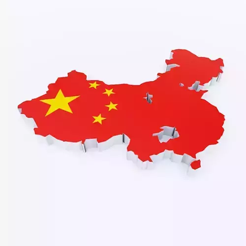 China country map 3d model 