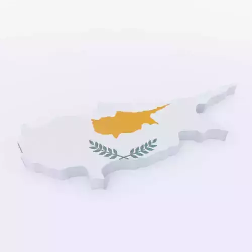 Cyprus map 3d model 