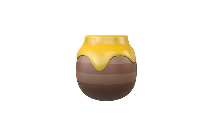 Honey Jar v1 004 Low-poly 3D model 2