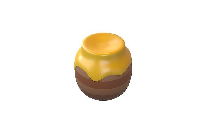 Honey Jar v1 004 Low-poly 3D model 3