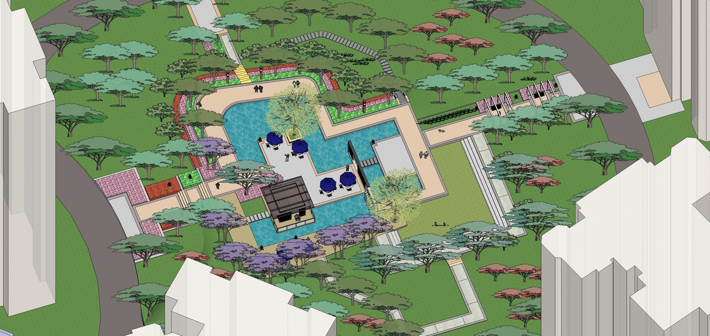 Sketchup Landscape Park 186 3D model_12