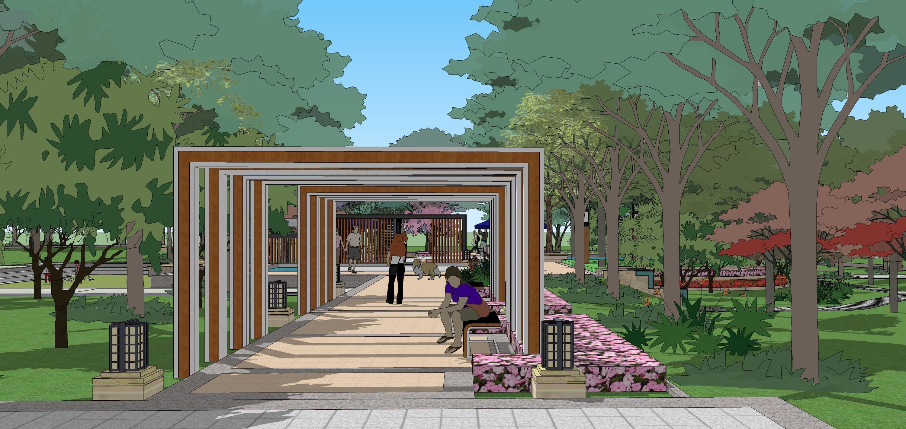 Sketchup Landscape Park 186 3D model_6