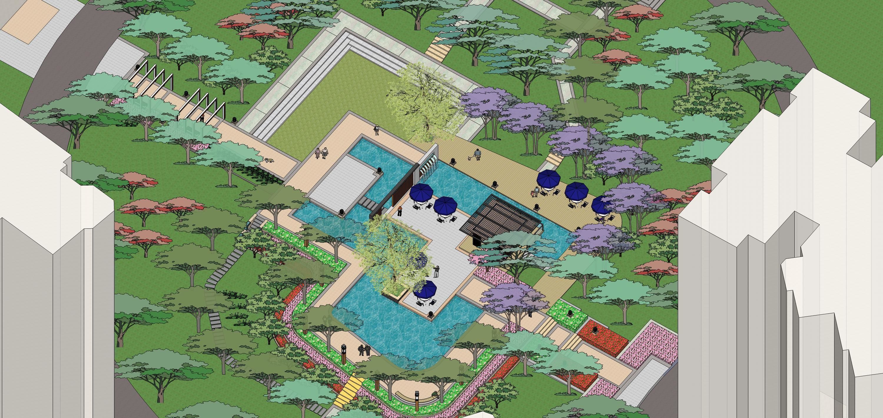 Sketchup Landscape Park 186 3D model_11