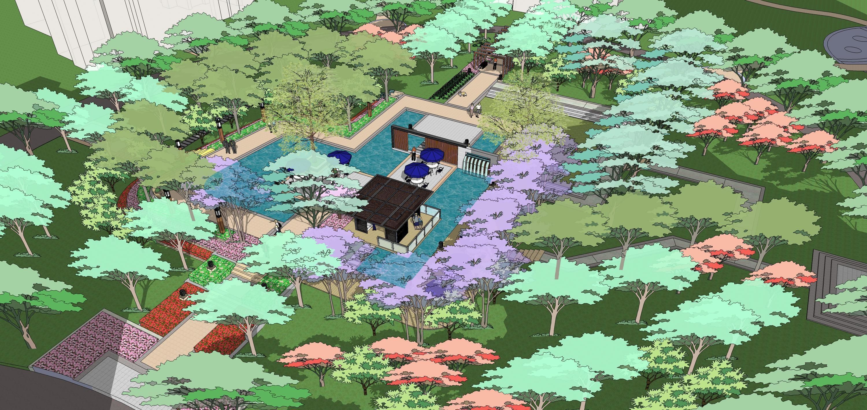 Sketchup Landscape Park 186 3D model_3