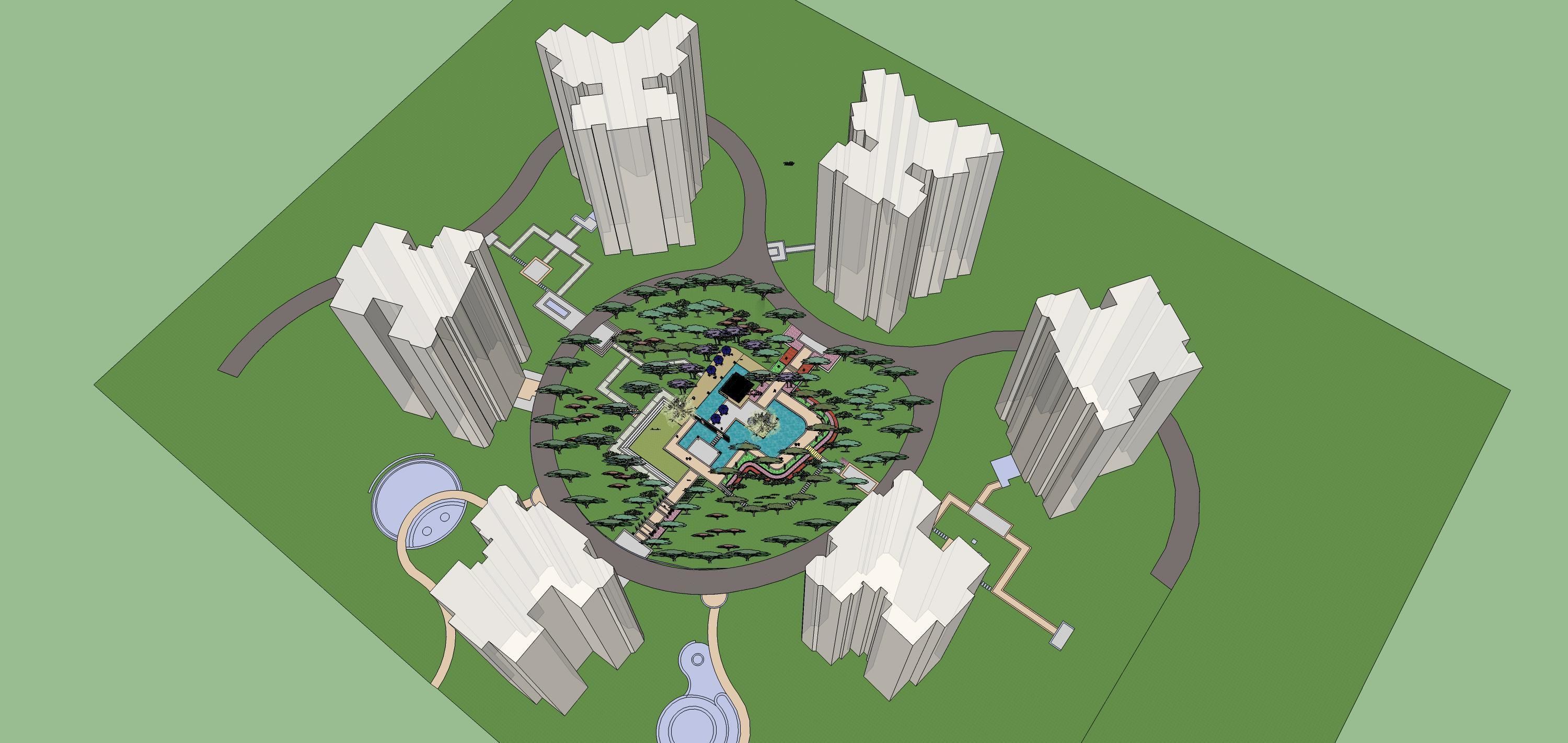 Sketchup Landscape Park 186 3D model_8