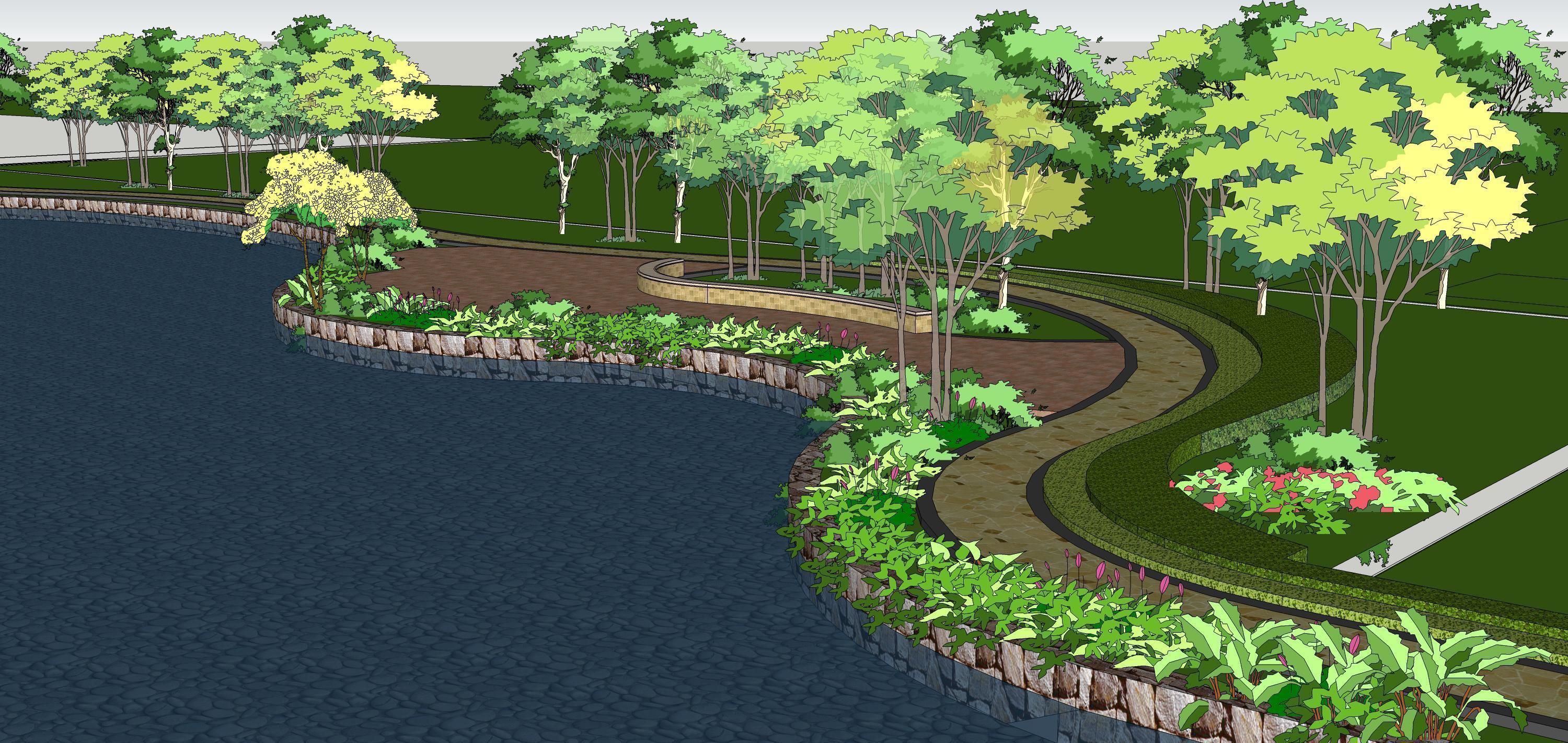 Sketchup Landscape Park 189 3D model_6