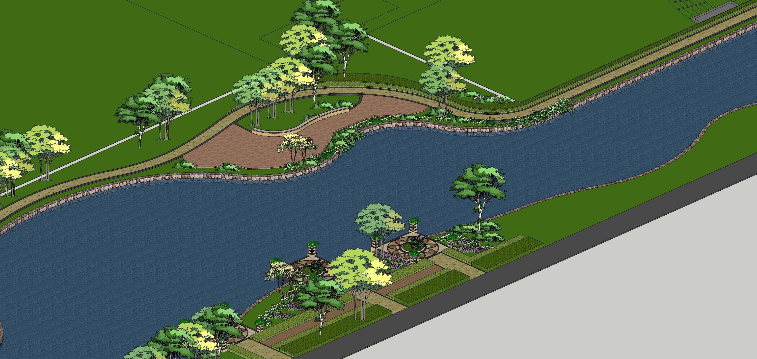 Sketchup Landscape Park 189 3D model_19