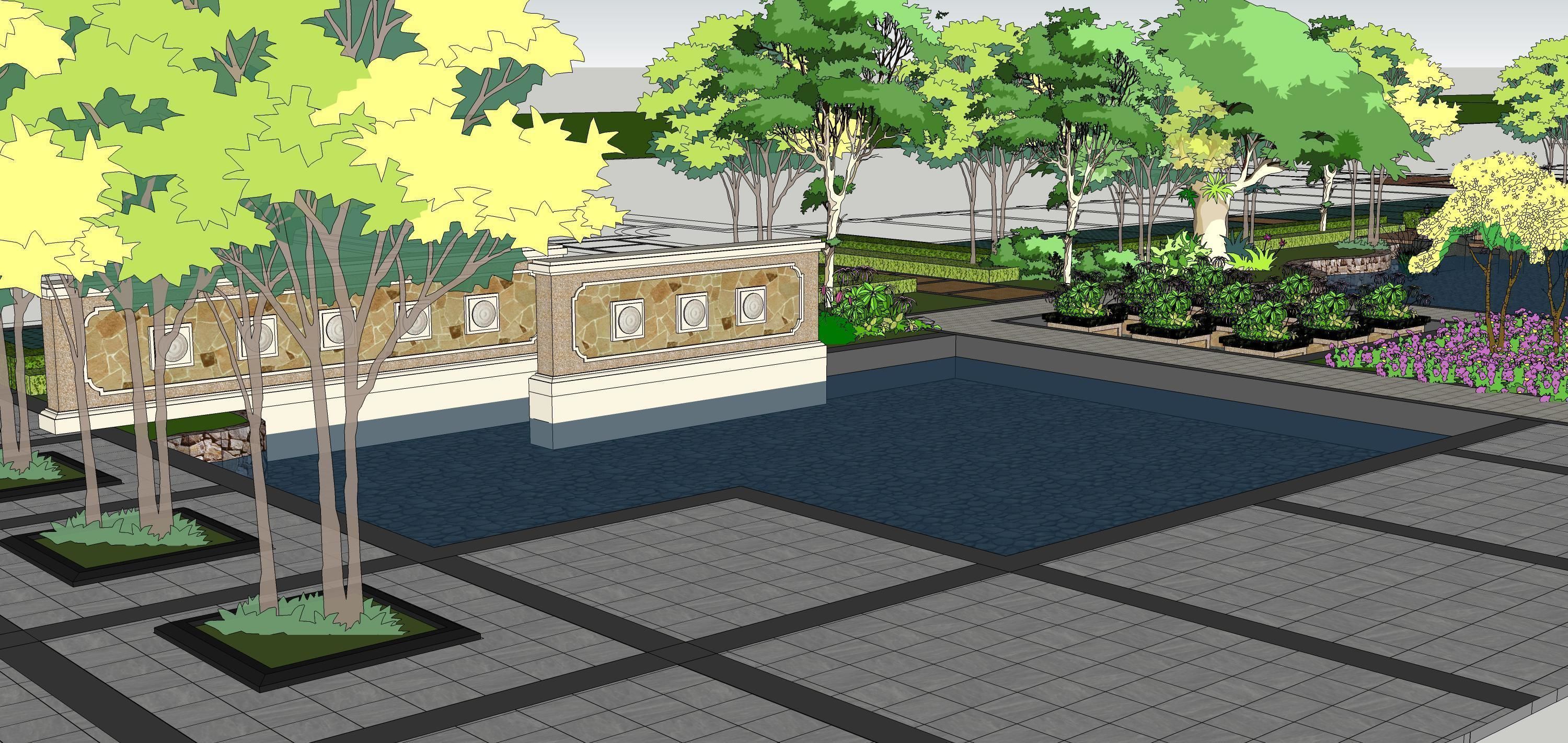 Sketchup Landscape Park 189 3D model_3