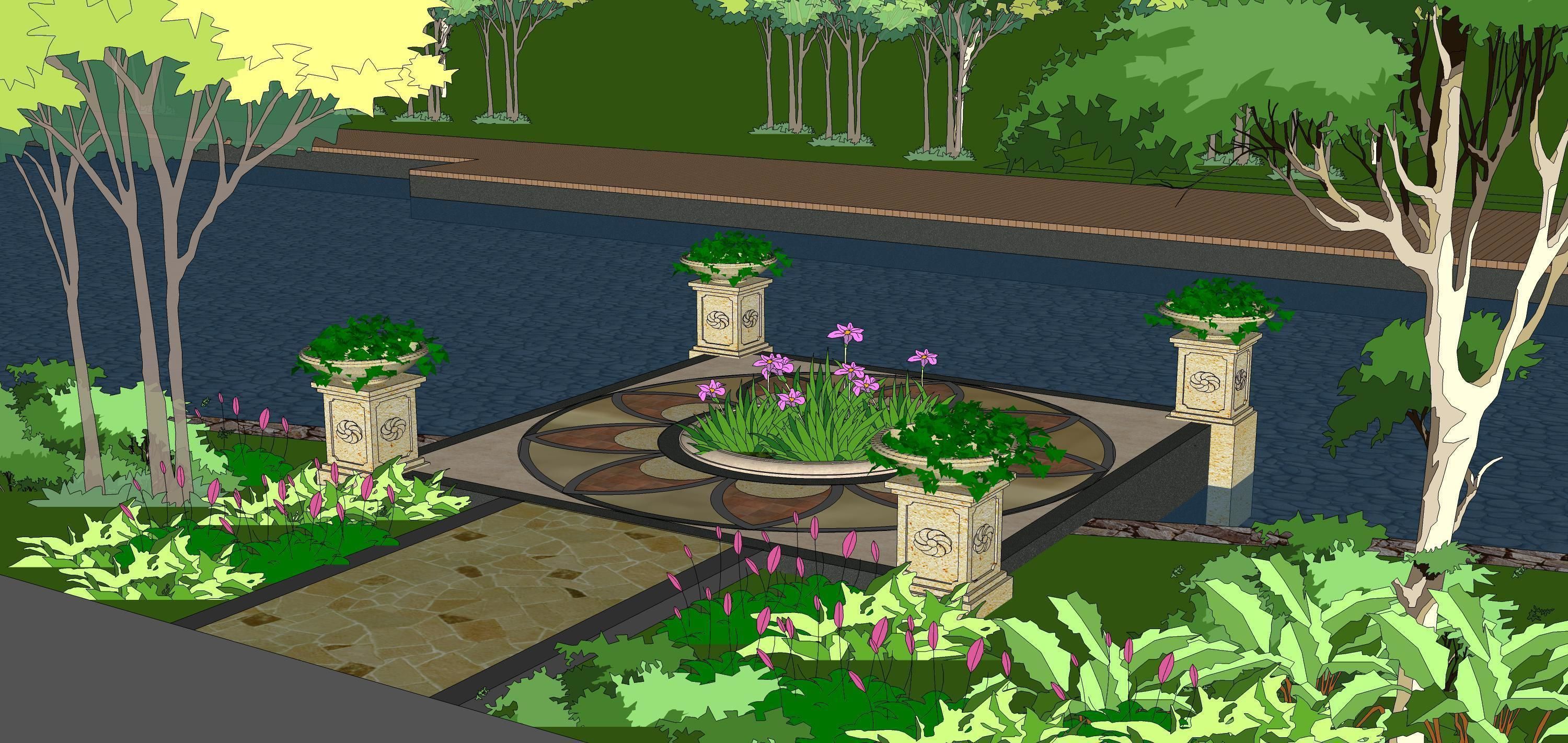 Sketchup Landscape Park 189 3D model_11