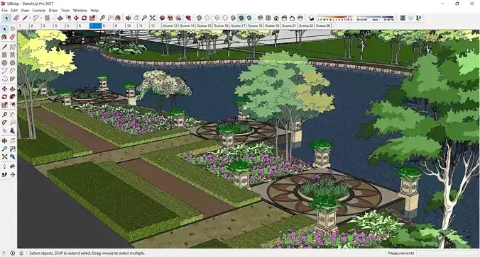 Sketchup Landscape Park 189 3D model