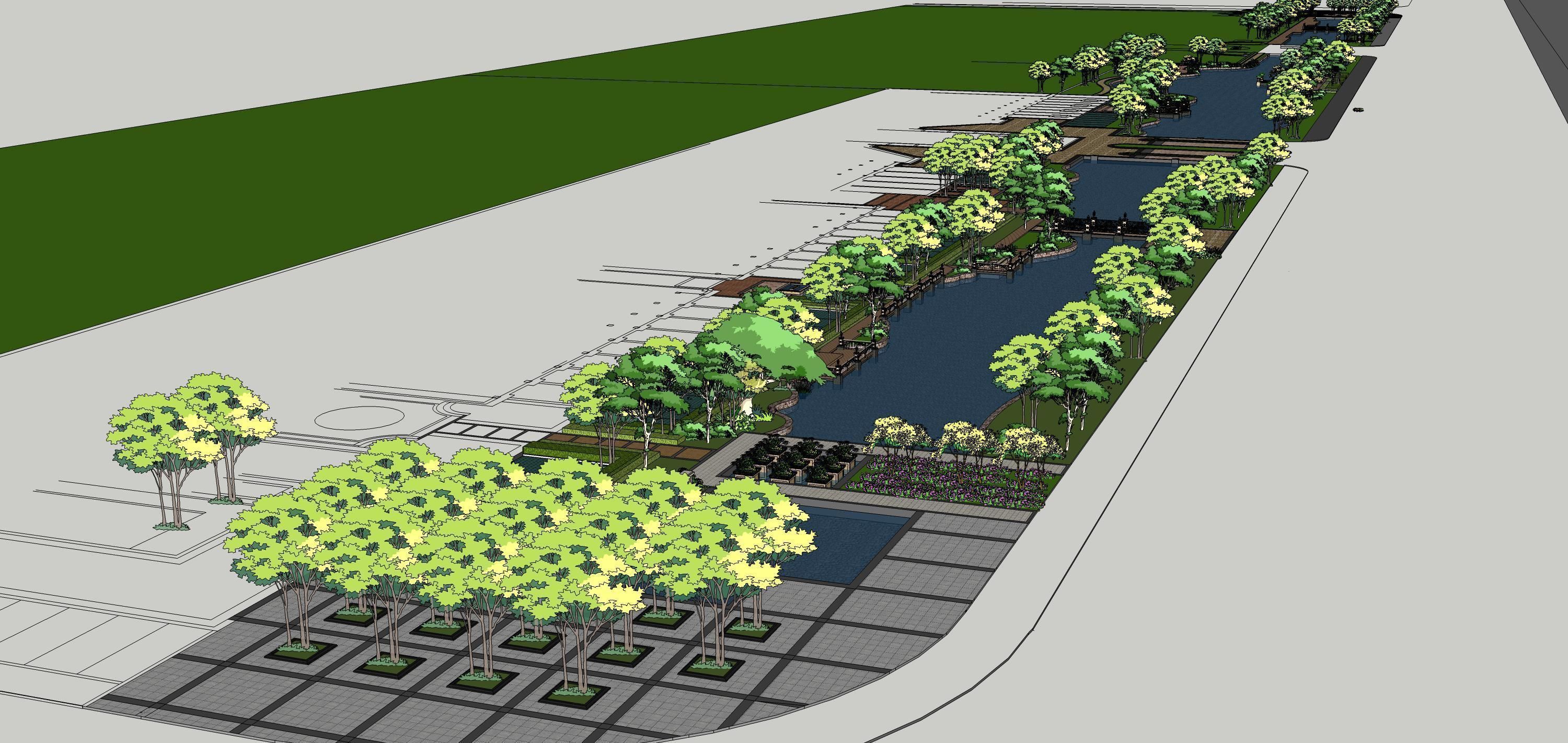 Sketchup Landscape Park 189 3D model_13