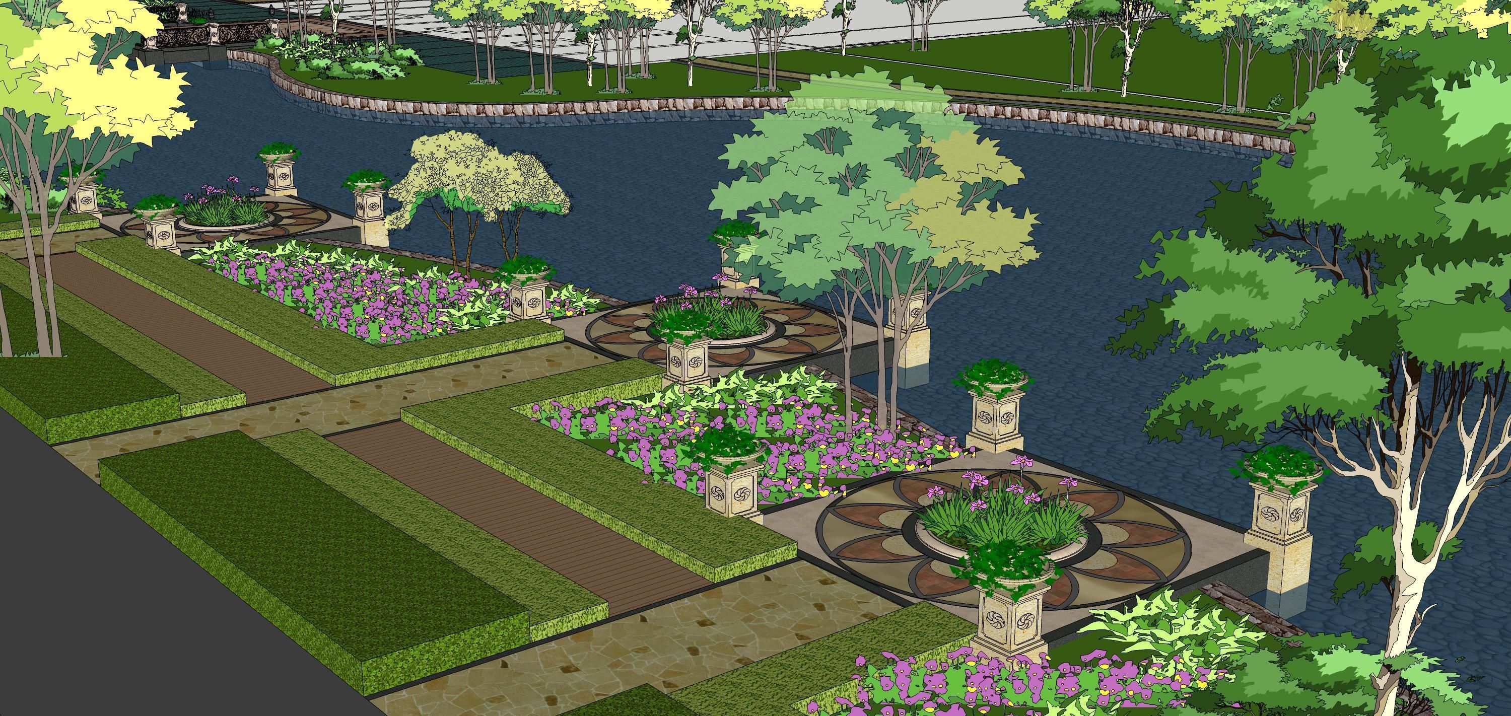 Sketchup Landscape Park 189 3D model_9