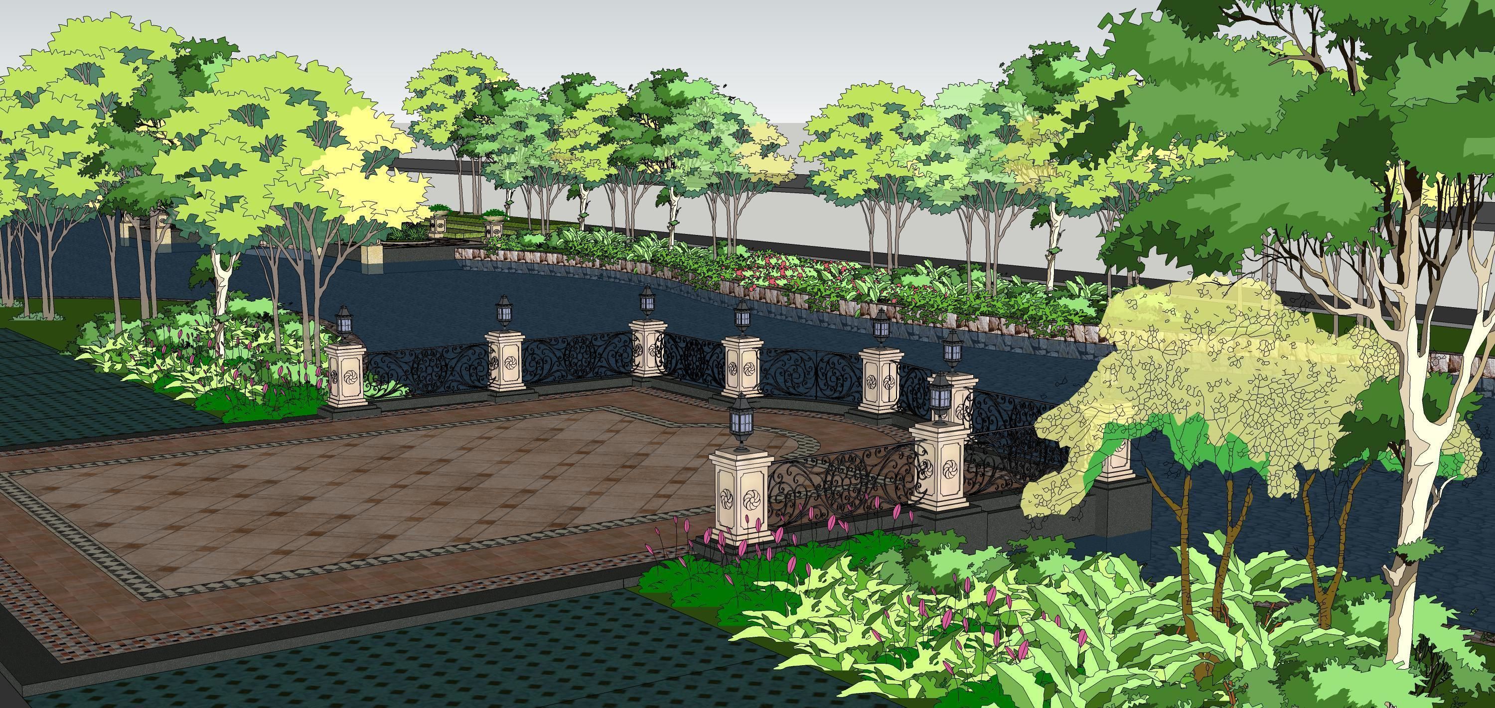 Sketchup Landscape Park 189 3D model_5