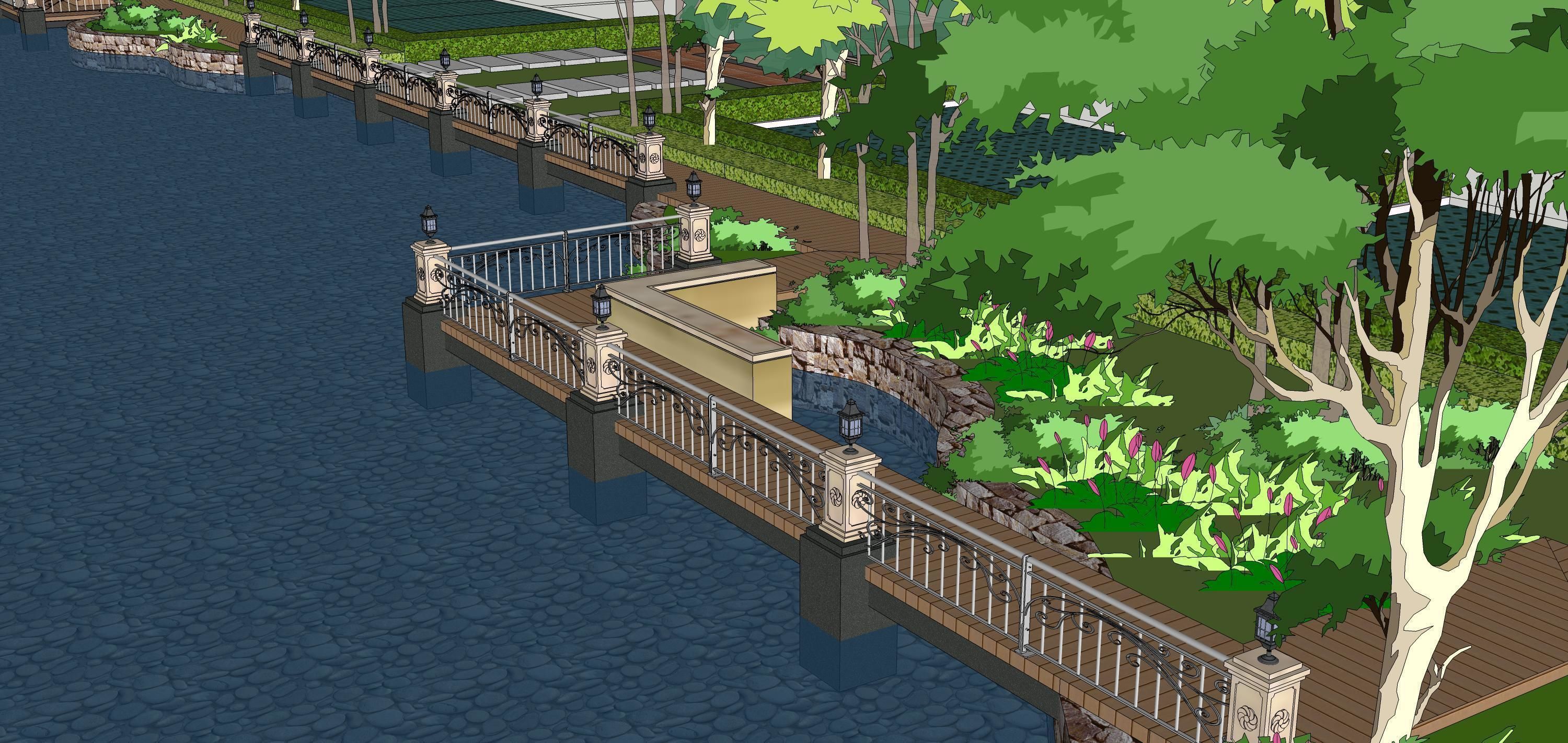 Sketchup Landscape Park 189 3D model_12