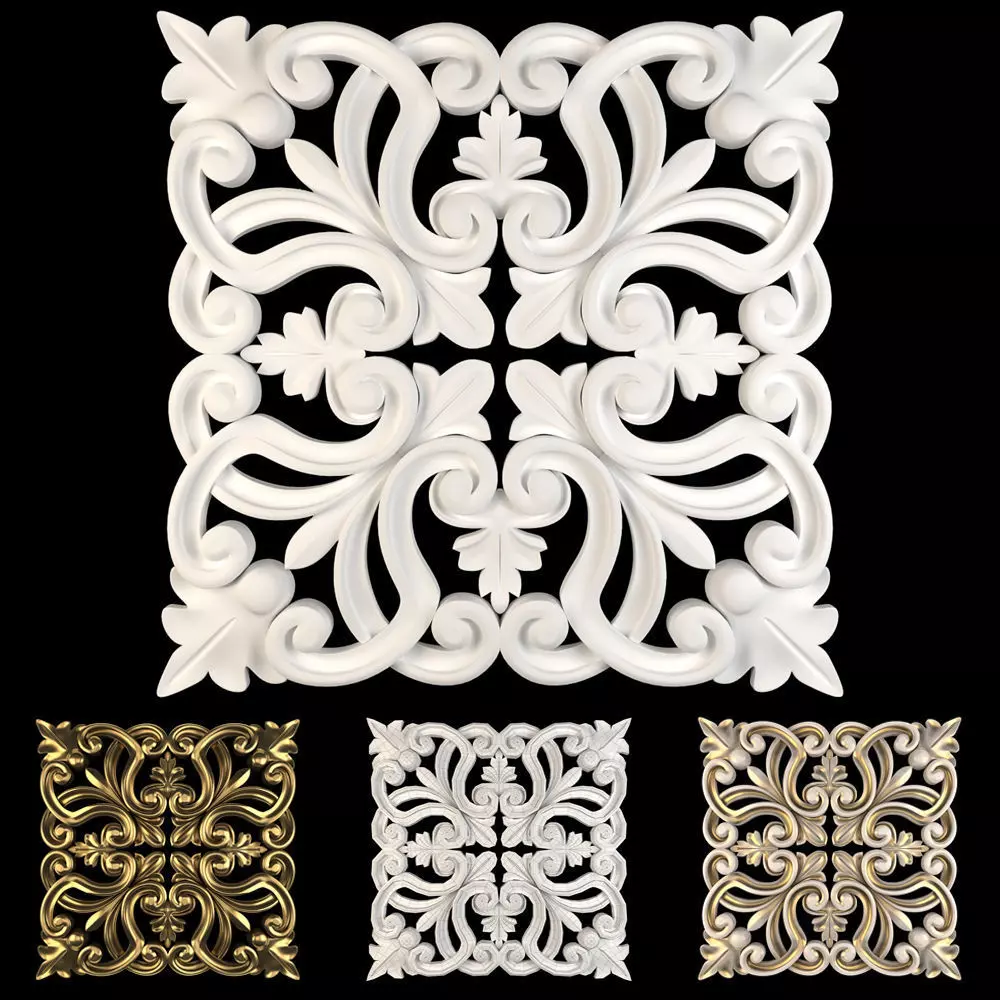 Decorative Wall Rosettes 03 3D model