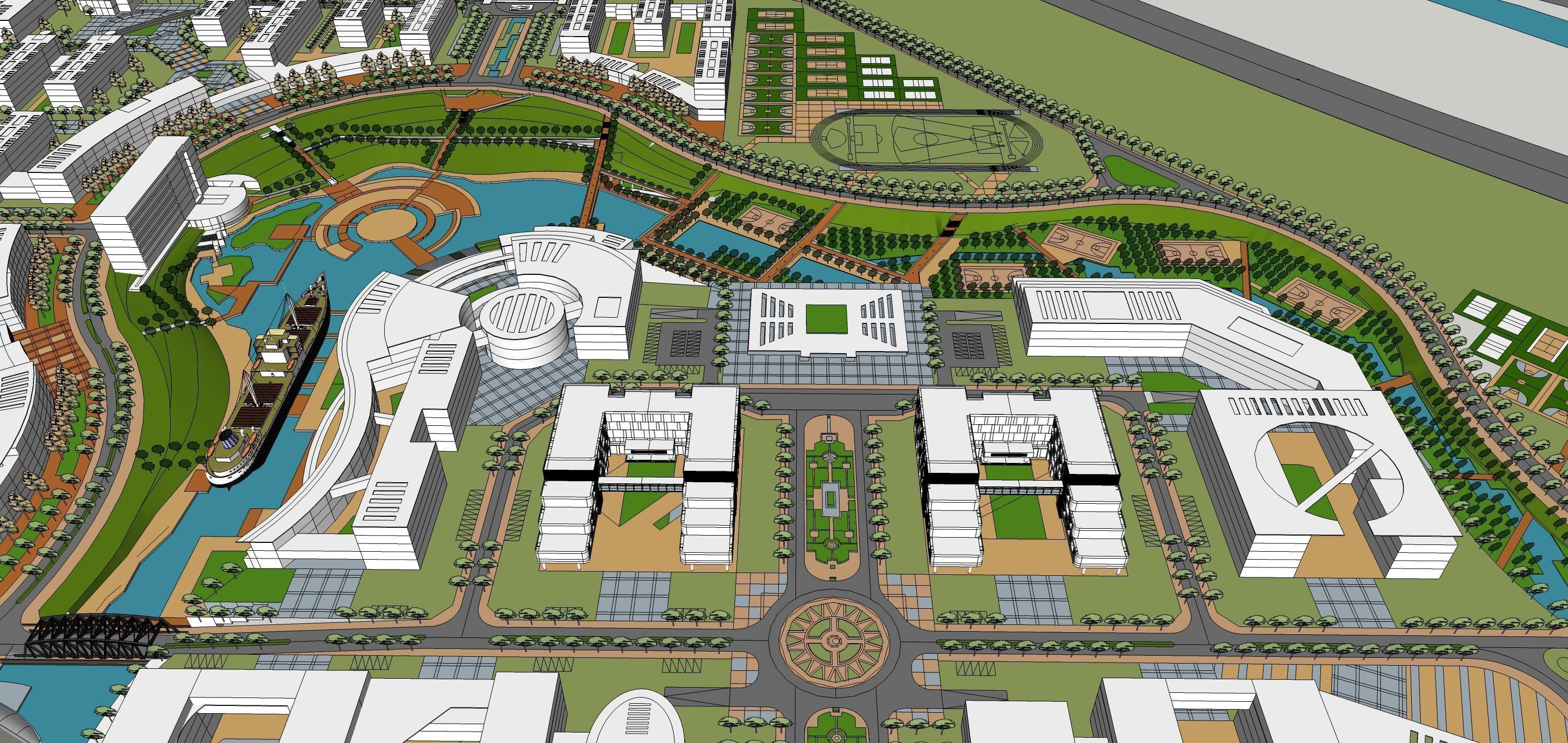 Sketchup Landscape Park 190 3D model_6