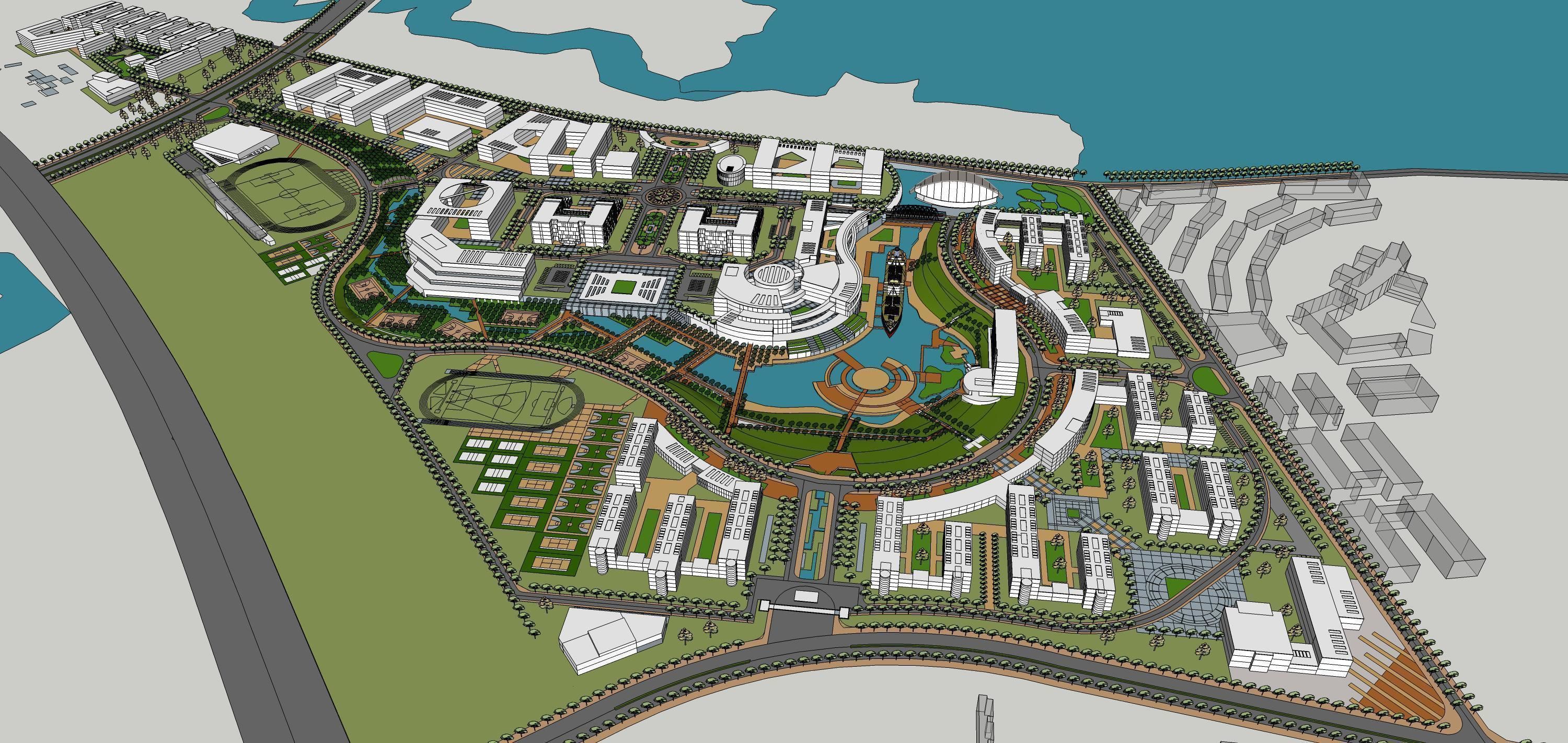 Sketchup Landscape Park 190 3D model_3