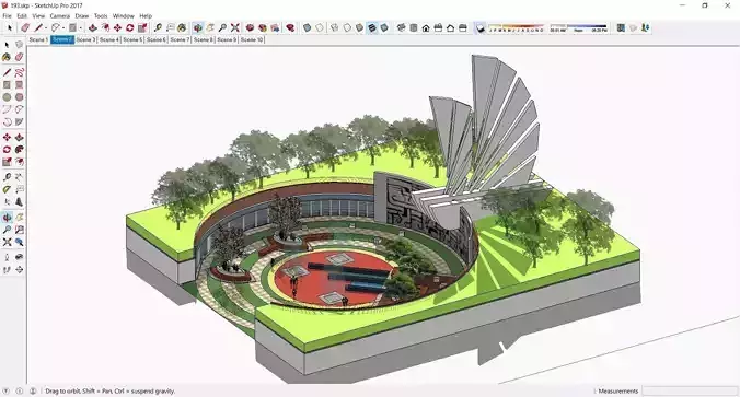 Sketchup Landscape Park 193 3D model