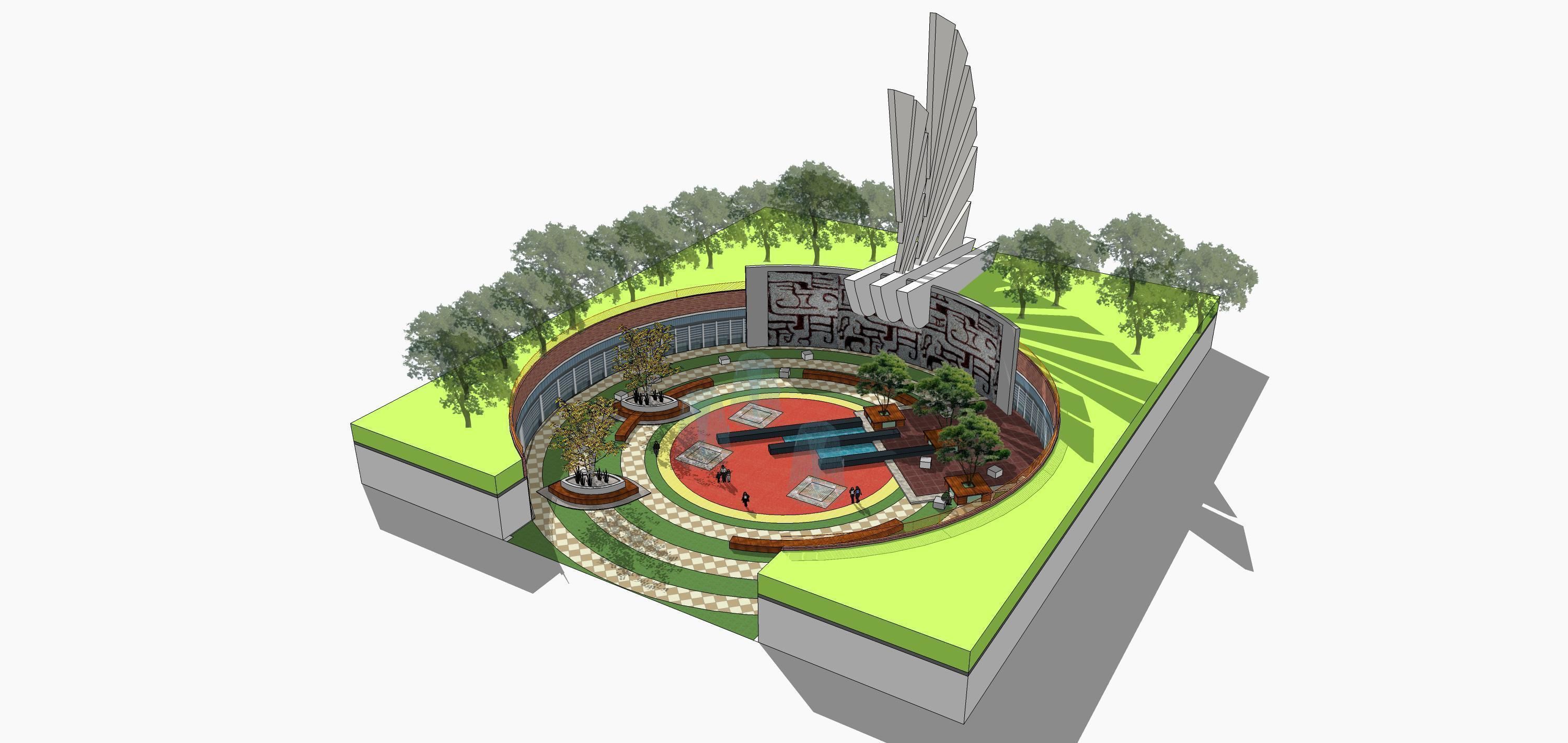 Sketchup Landscape Park 193 3D model_3