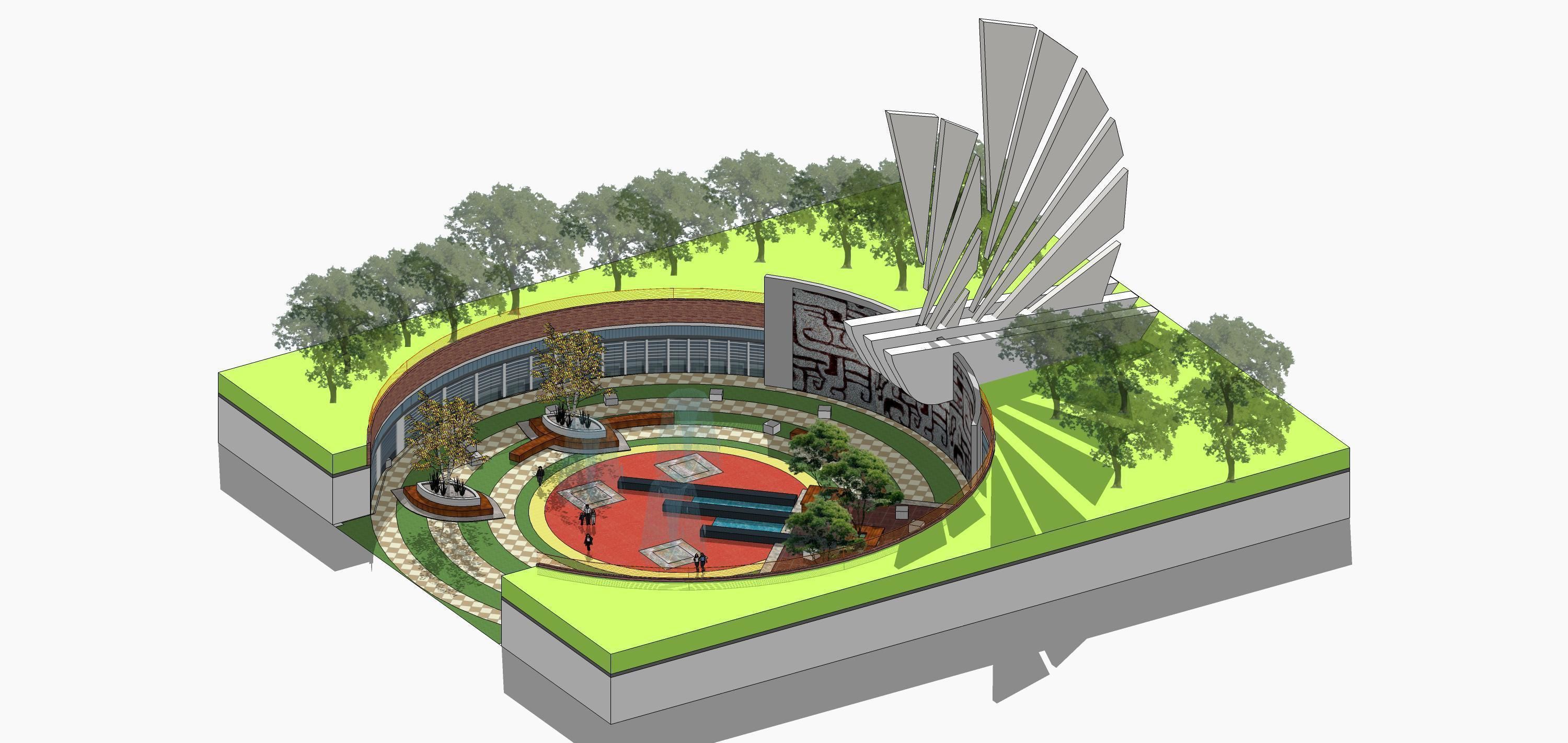 Sketchup Landscape Park 193 3D model_4
