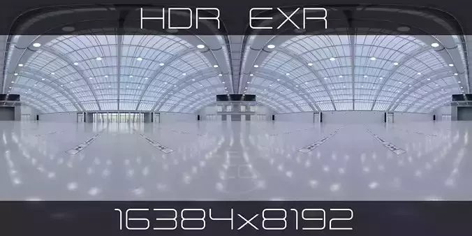 HDRI - Exhibition Hall Interior 3 - 16384x8192