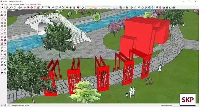 Sketchup Landscape Park A1 3D model