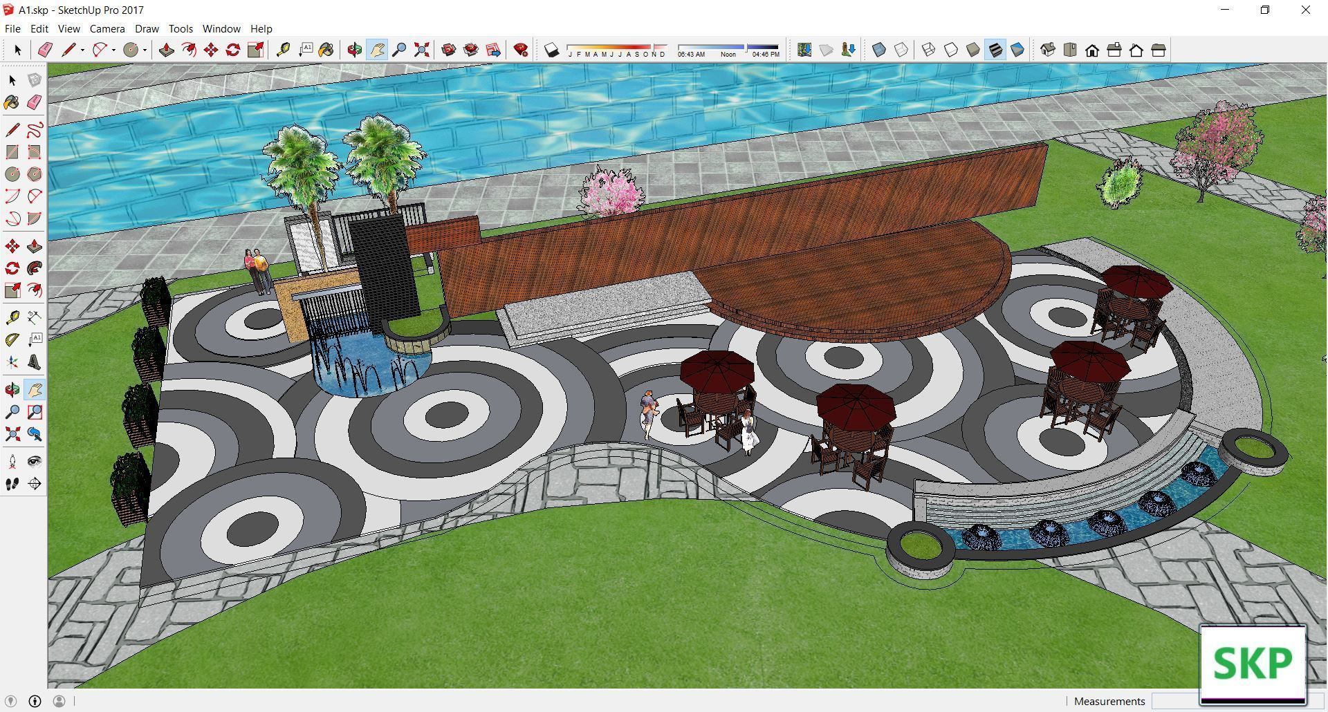 Sketchup Landscape Park A1 3D model_2