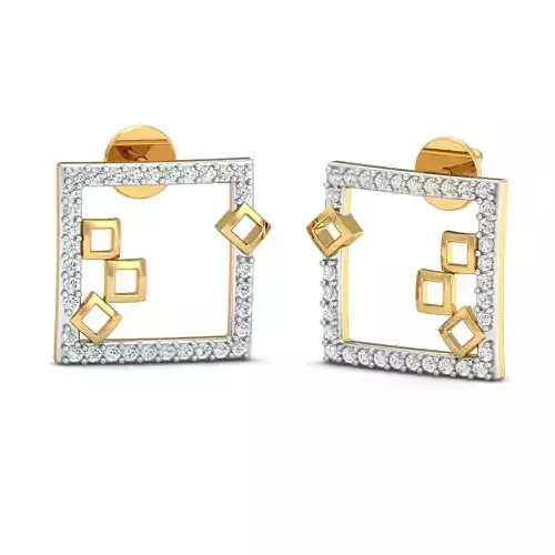 Women Earring 3dm STL FBX OBJ Render Details