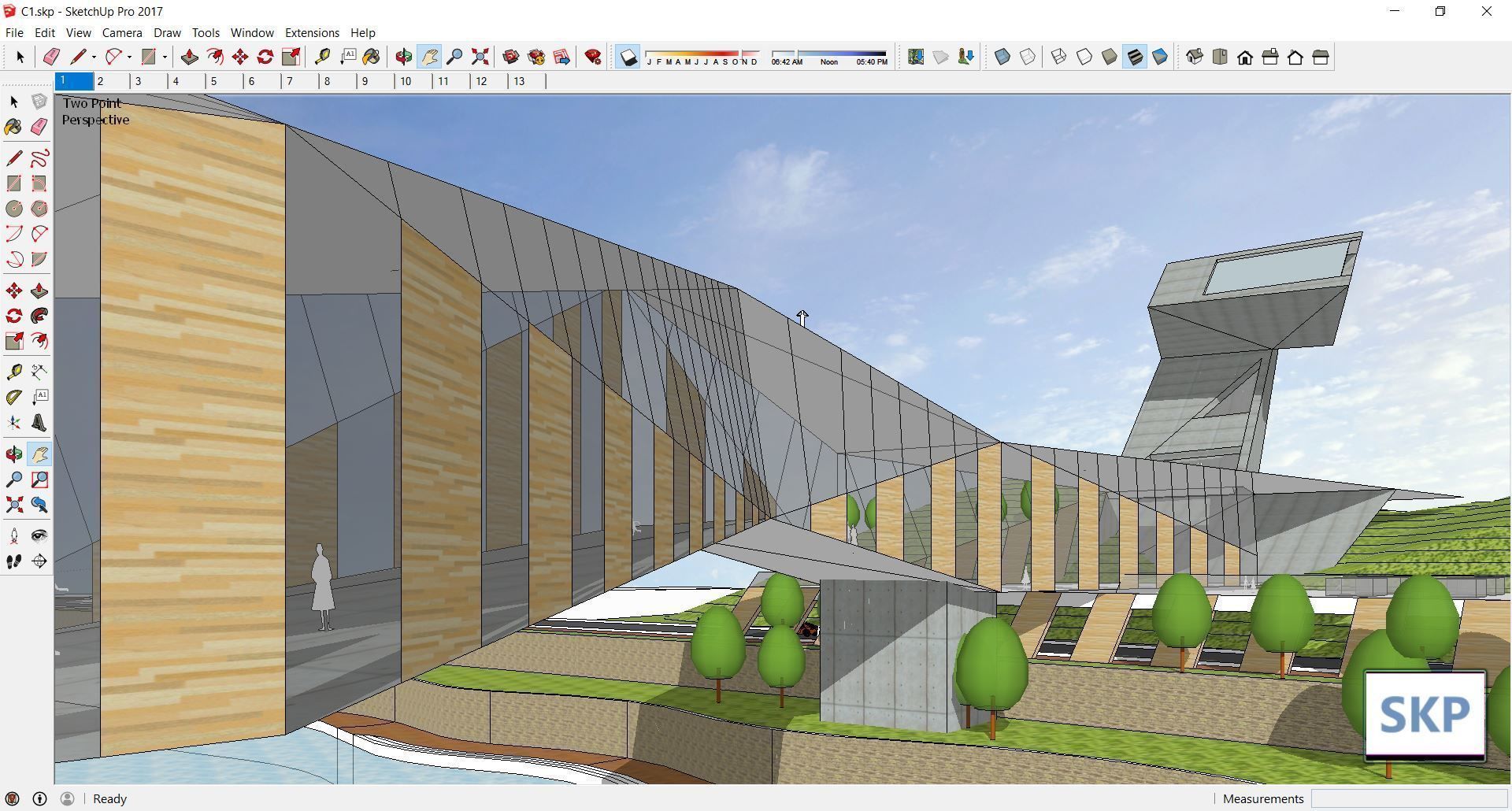 Sketchup Bridge C1 Free 3D model_2