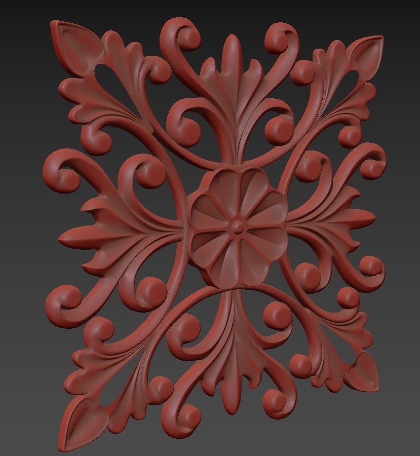 Decorative Wall Rosettes 05 3D model_6