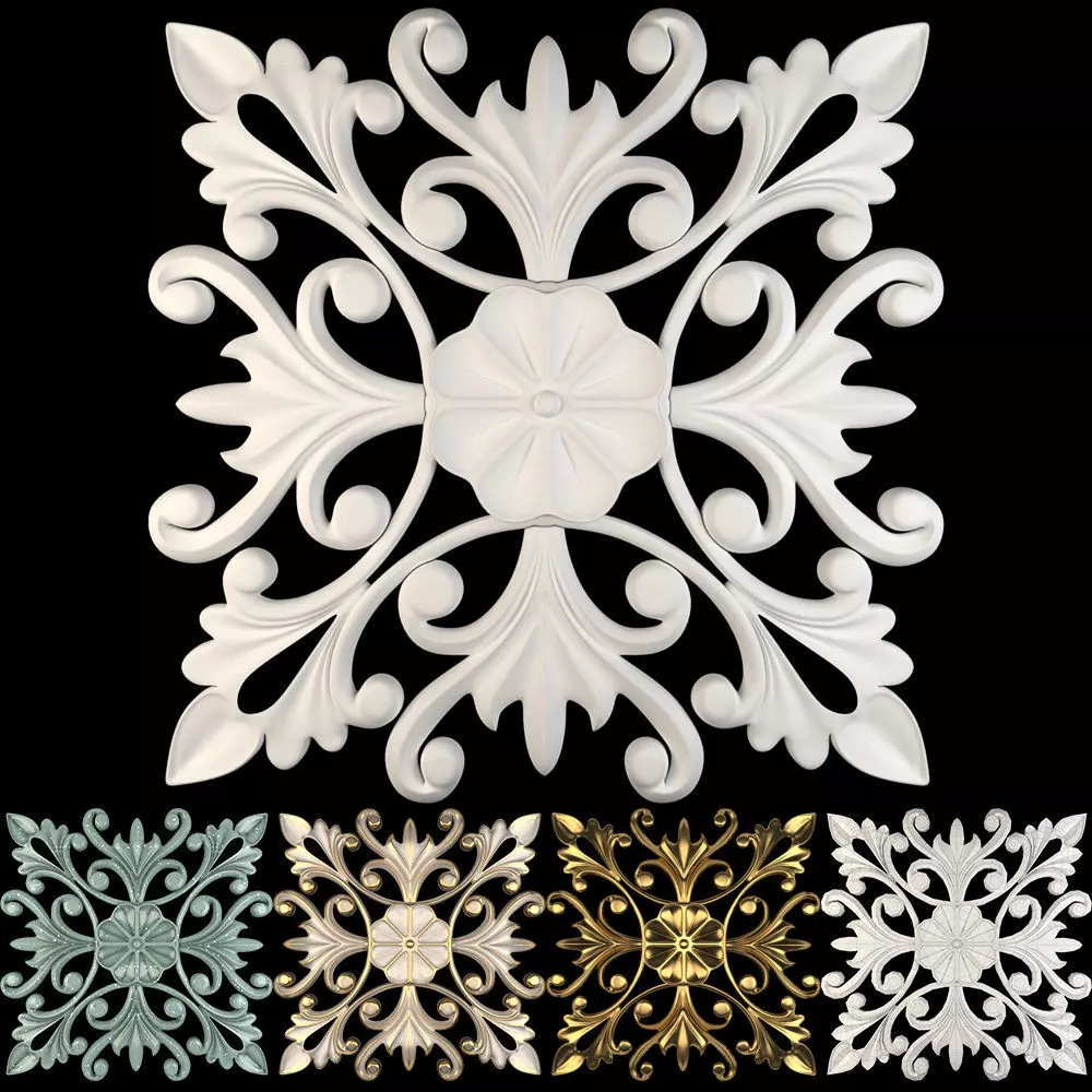 Decorative Wall Rosettes 05 3D model_0