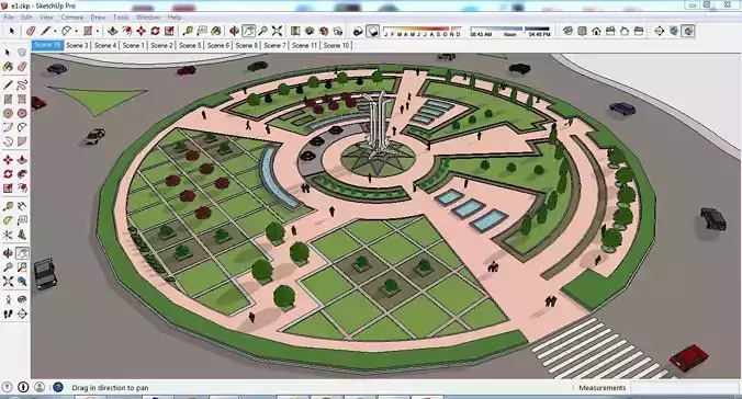 Sketchup Landscape Park E1 Free 3D model