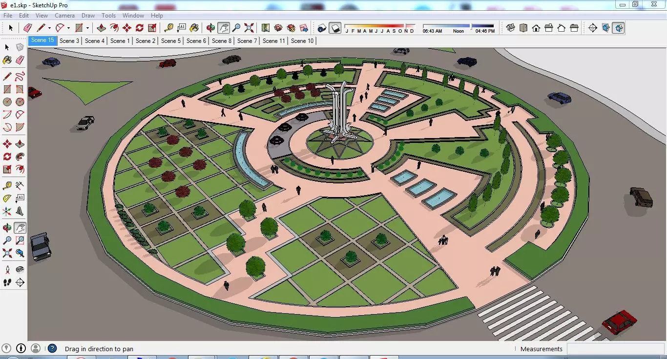 Sketchup Landscape Park E1 Free 3D model_0